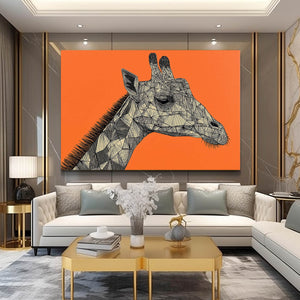 Orange Giraffe Artwork