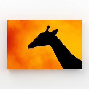 Orange Giraffe Wall Art