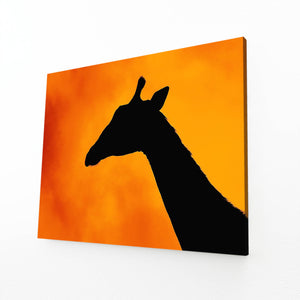 Orange Giraffe Wall Art