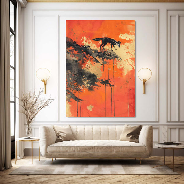 Orange Hues Fox Art | MusaArtGallery™