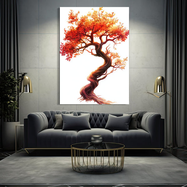 Orange Large Tree Of Life Wall Art