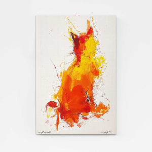 Orange Paint Cat Art | MusaArtGallery™