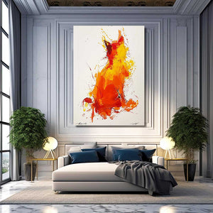 Orange Paint Cat Art | MusaArtGallery™