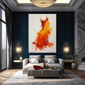 Orange Paint Cat Art | MusaArtGallery™