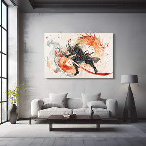 Orange Samurai Art