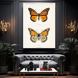Orange Yellow Butterfly Wall Art | MusaArtGallery™