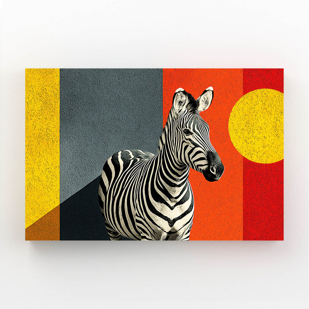 Orange Zebra Wall Art