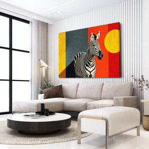 Orange Zebra Wall Art