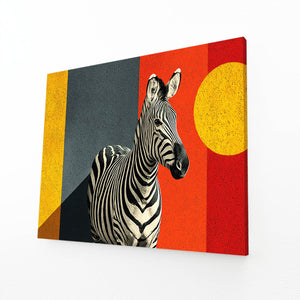 Orange Zebra Wall Art