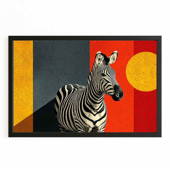 Orange Zebra Wall Art