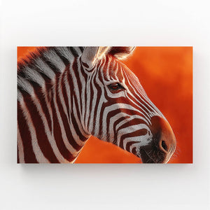 Orange Zebra Wall Decor