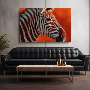 Orange Zebra Wall Decor