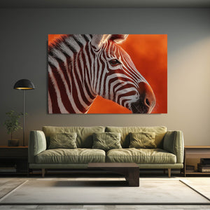 Orange Zebra Wall Decor