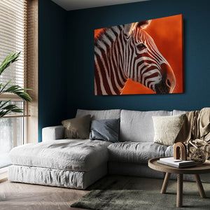 Orange Zebra Wall Decor