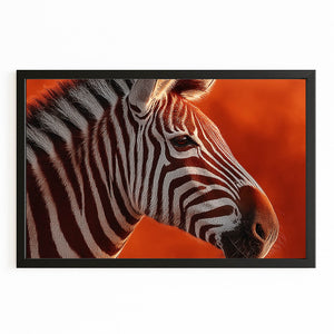 Orange Zebra Wall Decor