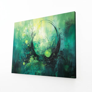 Orbital Energy Green Abstract Art | MusaArtGallery™