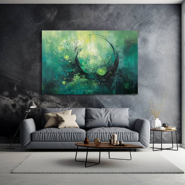 Orbital Energy Green Abstract Art | MusaArtGallery™