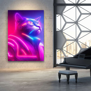 Cyberpunk Cat Wall Art | MusaArtGallery™
