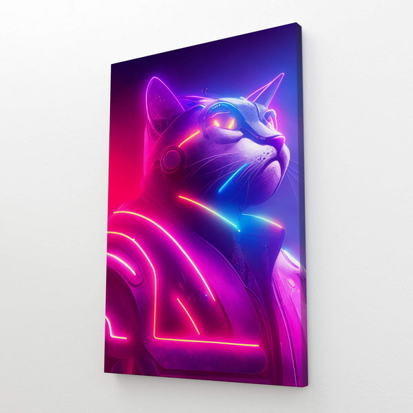 Cyberpunk Cat Wall Art | MusaArtGallery™