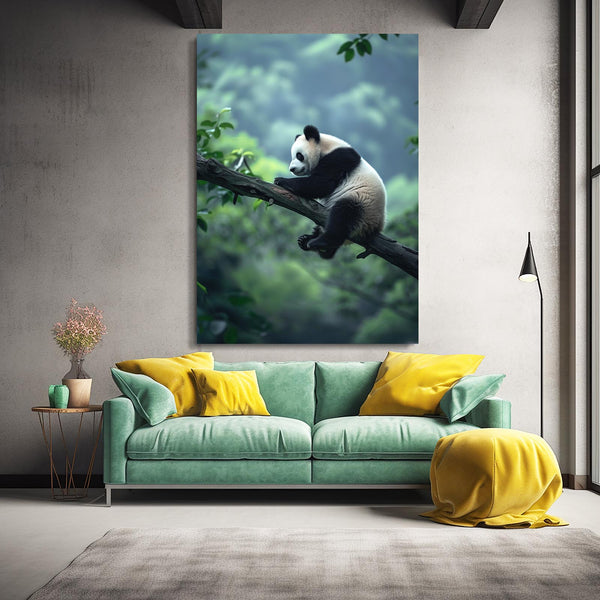 Panda Climb Cool Wall Art | MusaArtGallery™