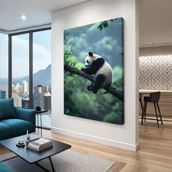 Panda Climb Cool Wall Art | MusaArtGallery™