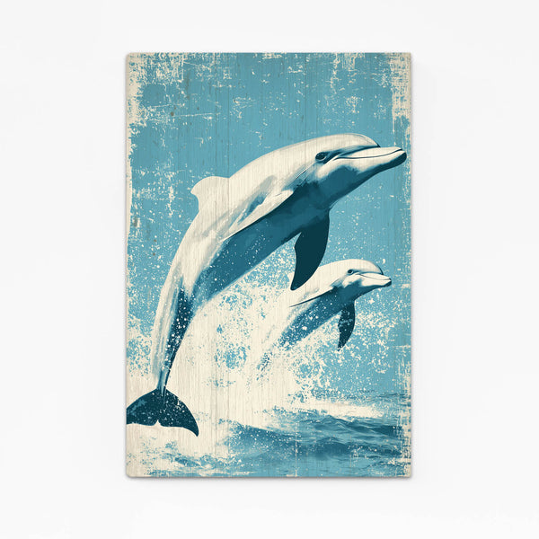 Pastel Blue Dolphin Art