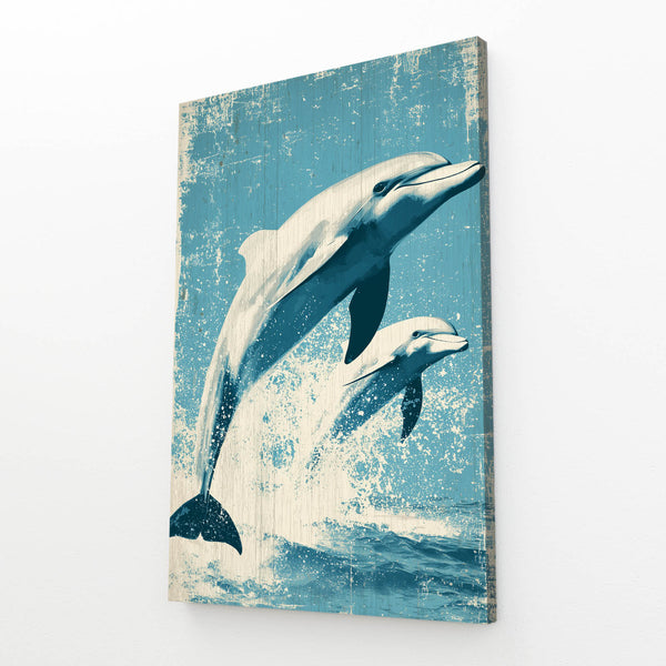 Pastel Blue Dolphin Art