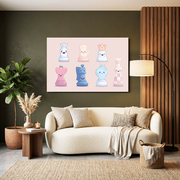Pastel Chess Pieces Art