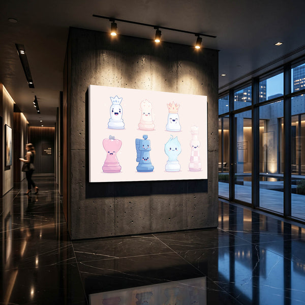 Pastel Chess Pieces Art