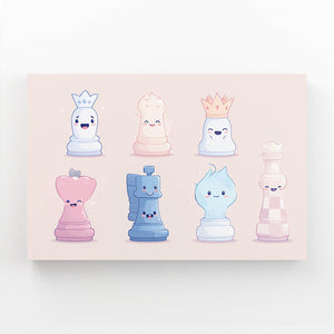 Pastel Chess Pieces Art