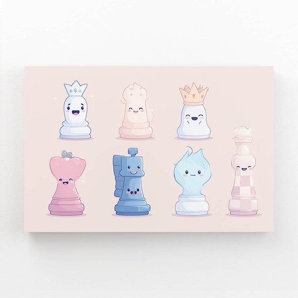 Pastel Chess Pieces Art