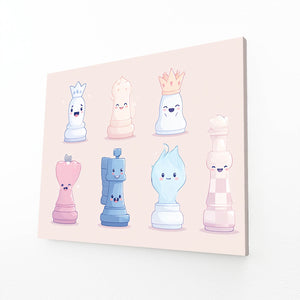 Pastel Chess Pieces Art