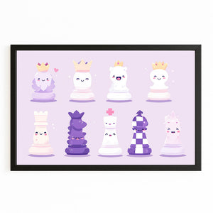 Pastel Queen Chess Art