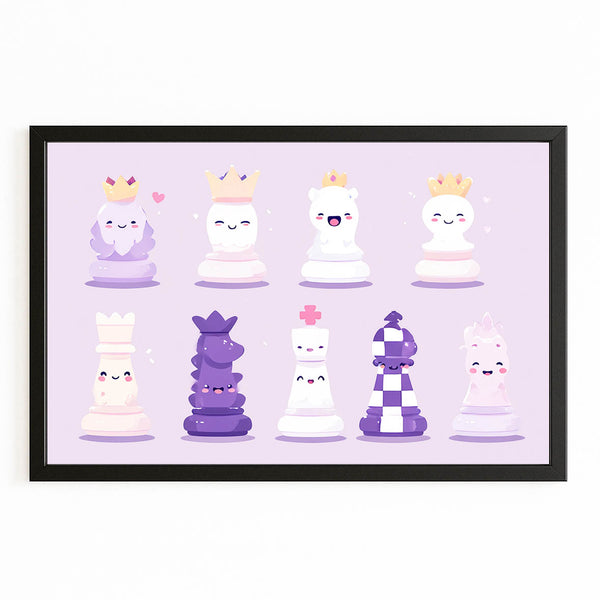 Pastel Queen Chess Art