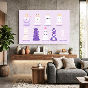 Pastel Queen Chess Art