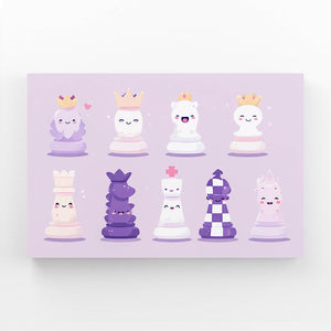 Pastel Queen Chess Art