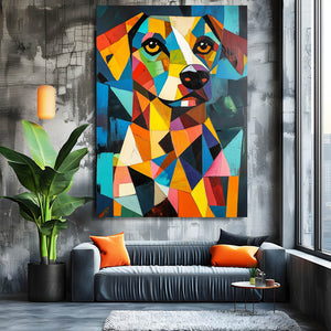 patchwork dog art