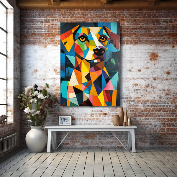 patchwork dog art