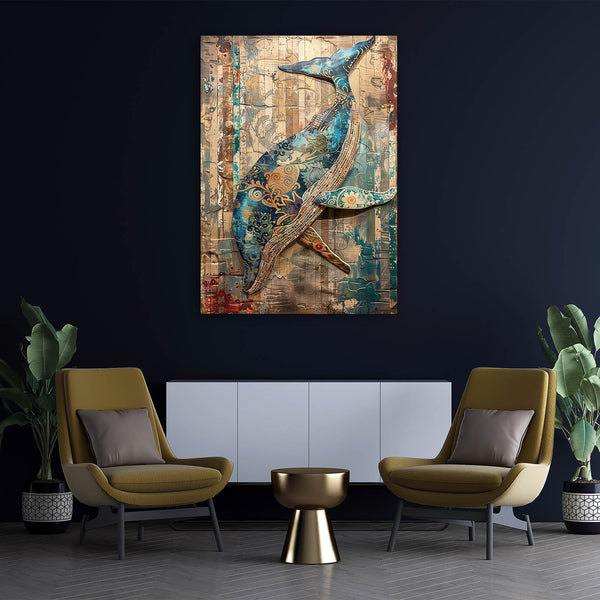 Patchwork Whale Art | MusaArtGallery™