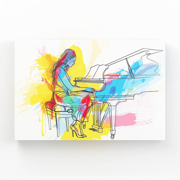 Pianist's Melody Boho Wall Art | MusaArtGallery™