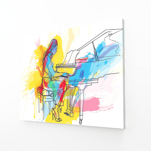 Pianist's Melody Boho Wall Art | MusaArtGallery™