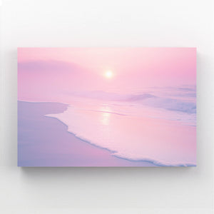 Pink Abstract Art Coastal Serenity | MusaArtGallery™