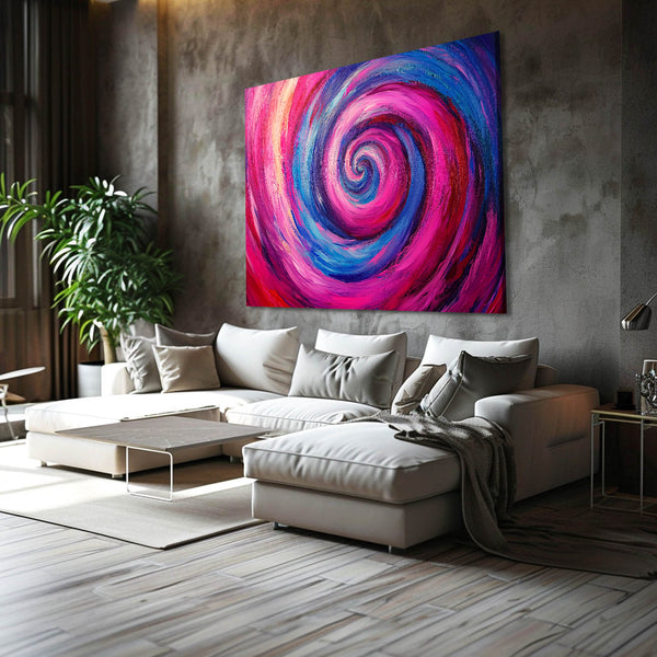 Pink Abstract Art Colorful Vortex | MusaArtGallery™