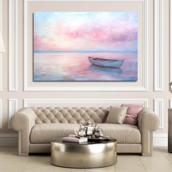 Pink Abstract Art Floating Serenity | MusaArtGallery™