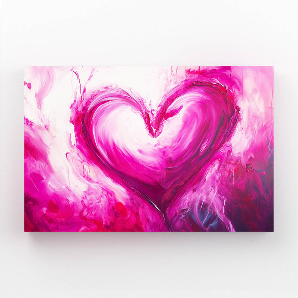 Pink Abstract Art Heart's Embrace | MusaArtGallery™