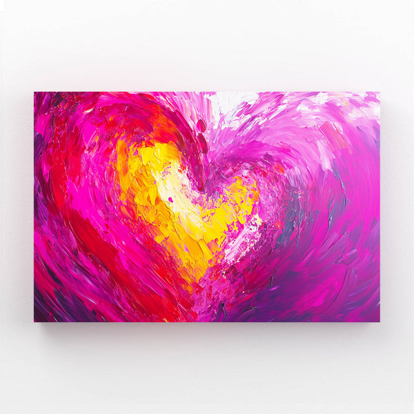 Pink Abstract Art Radiant Heart | MusaArtGallery™