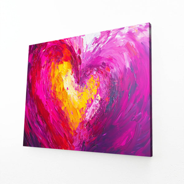 Pink Abstract Art Radiant Heart | MusaArtGallery™