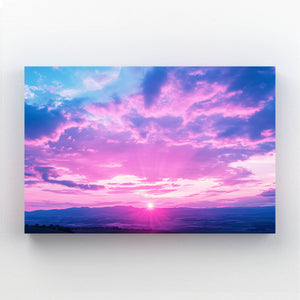 Pink Abstract Art Sunset Bliss | MusaArtGallery™