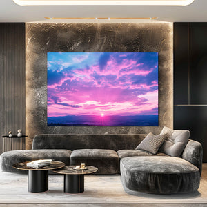 Pink Abstract Art Sunset Bliss | MusaArtGallery™