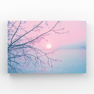 Pink Abstract Art Tranquil Sunrise | MusaArtGallery™